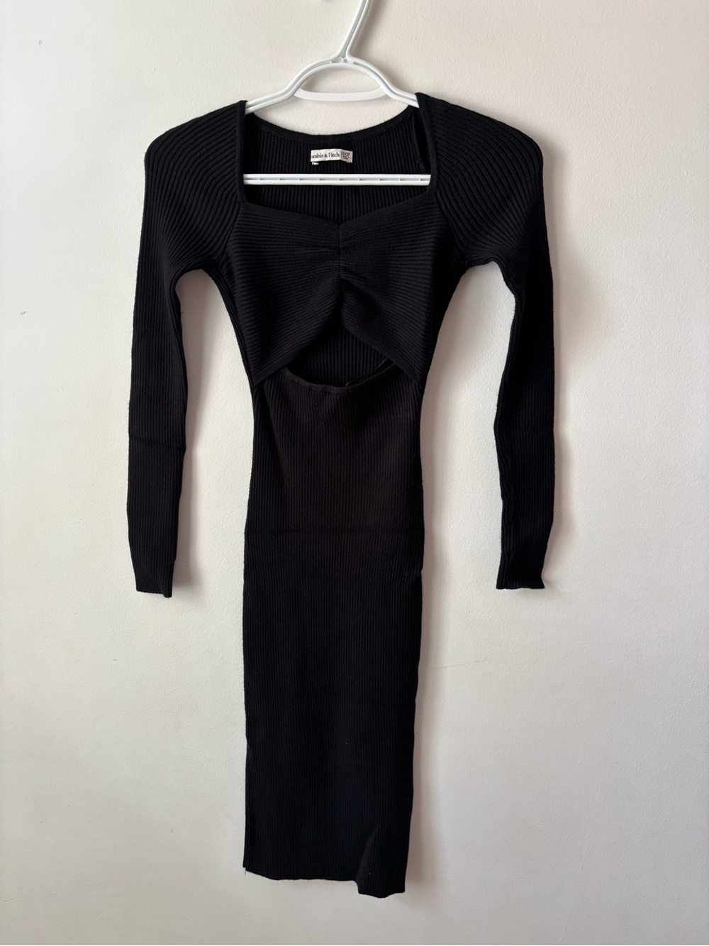 Abercrombie Cinched Front Cutout Midi Sweater Dress